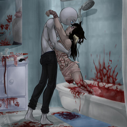 explicit bloody drawing